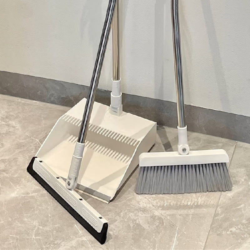 Broom and dustpan set for home indoor and outdoor broom and dustpan combination plastic suit magic silicone broom
