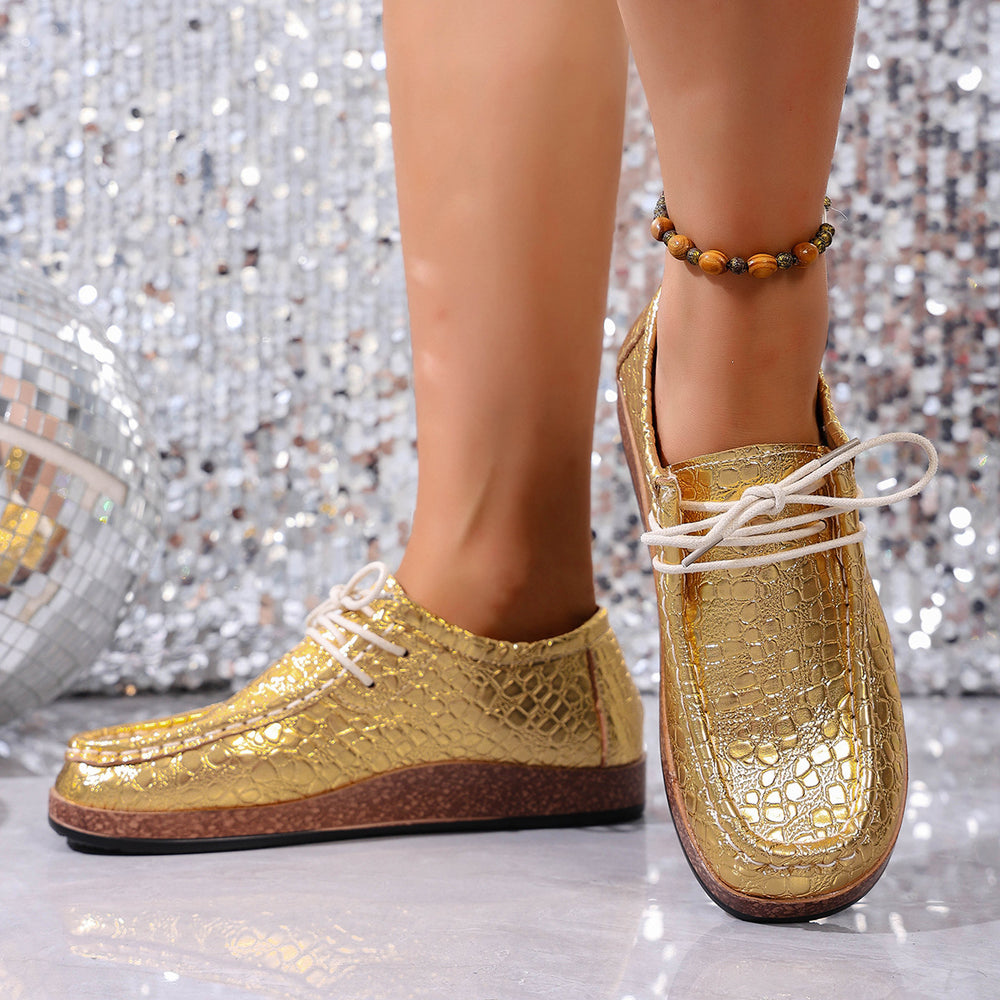 eleganceelegantexportplus sizenational styletie backflats women's low-top fairy leatherflats cross-border wholesale