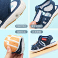 Baby cloth sandals for boys, summer, ages 0-1-2-3 years, infant anti-slip soft sole squeaky shoes, girls' first walker shoes, baby shoes