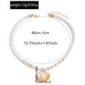 Pearl shell necklace wholesale european and american fashion hot-selling vacation style pendant niche high-end personalized knot necklace