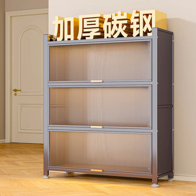 Kitchen storage rack floor-standing multi-layer dust-proof storage cabinet for home multifunctional cupboard sideboard cupboard storage cabinet