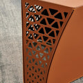 Accessible luxury saddle leather low stool sofa footrest door shoe changing stool designer creative cut outclassy dressing stool