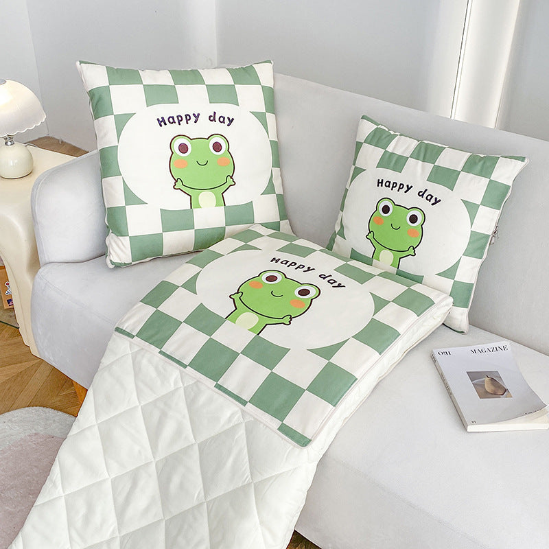 Cartoon pillow quilt dual-purpose pillow lunch break cushion dormitory office cushion single brushed air-conditioning pillow quilt