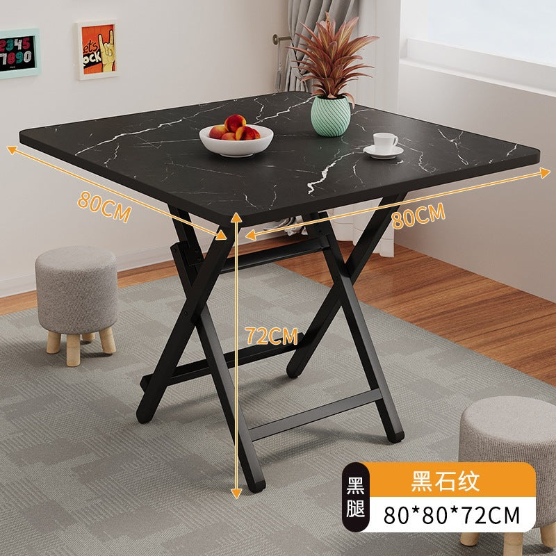 Simple foldable small square dining table for home study rental house dormitory small apartment portable dining table casual
