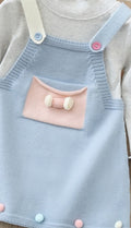 Spring new arrivals: sweet knitted tank top dress set for little girls - spring collection