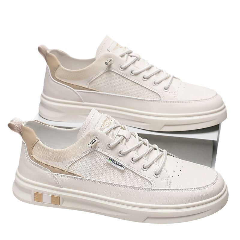 Men's winter 2025 new collection: breathable, versatile leather shoes for men - athletic, casual, slip-on, premium white sneakers