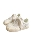 Student height increasing casual sports sneakers 2026 spring/autumn new versatile niche design chunky sole white sneakers for women