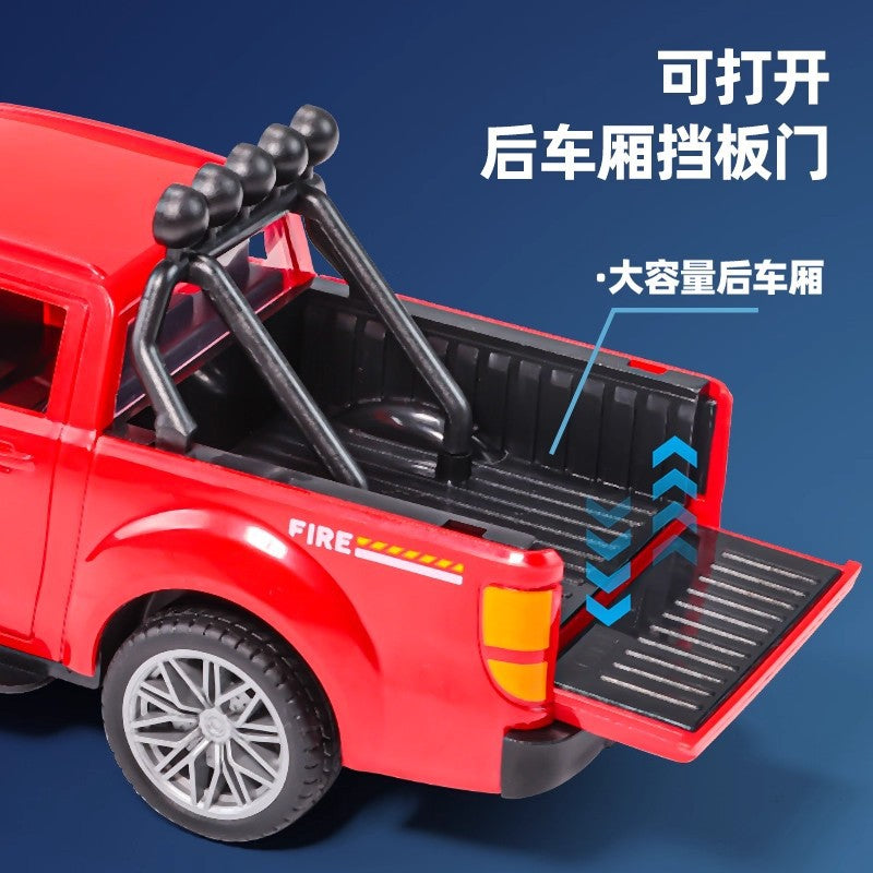 Kids' large police car, security pickup truck, swat rescue vehicle - sound & light musical toy car, realistic model