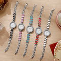 new arrivalcolorful mermaid fashioncasualeasiest for match women's epoxy bracelet watch women's diamond quartz watch