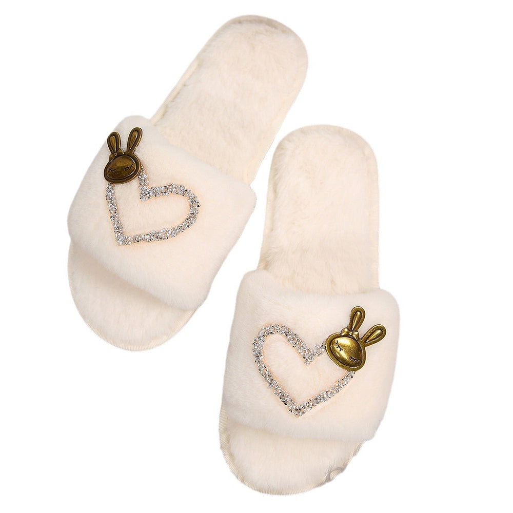 New arrivalcute cartoon cotton slippers for women autumn winter indoor and outdoor heattechfor homefleece-lined large size fur slippers