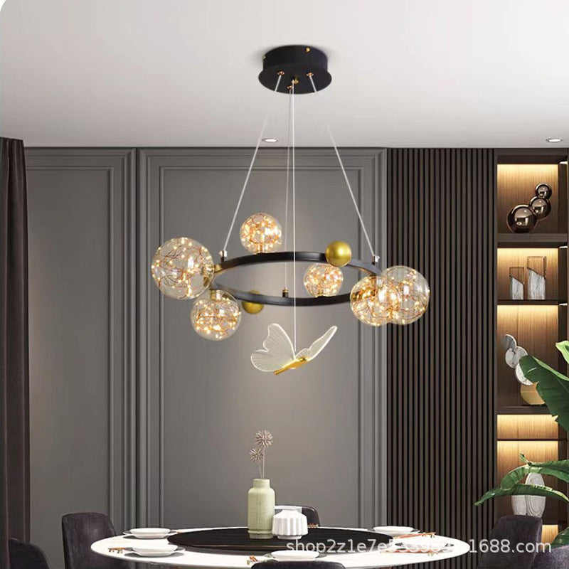 Gypsy Star Living Room Dining Room Light Butterfly Modern Simple Creative Magic Bean Light Luxury Internet celebrity Bedroom Lighting