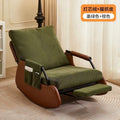 Scandinavian style casual chair rocking chair balcony plaid lazy sofa chair single courtyard living room bedroom nap chair