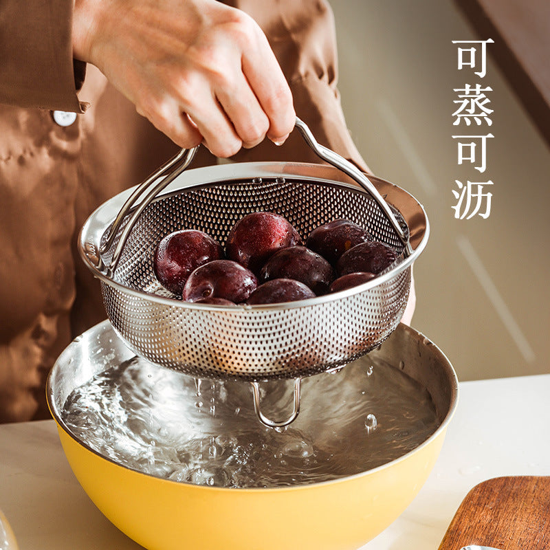 316 stainless steel steamer rice cooker neutral steamer rice steamer handy gadget washing vegetable drain basketfor homesteaming rack steaming grids