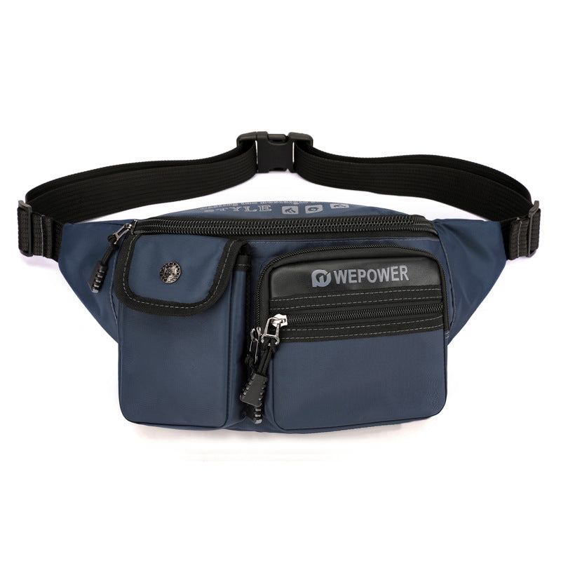 WEPOWER New Men's Functional Wind Fanny Pack Simple and Lightweight Crossbody Shoulder Bag Multi-layer Outdoor Storage Breast Bag