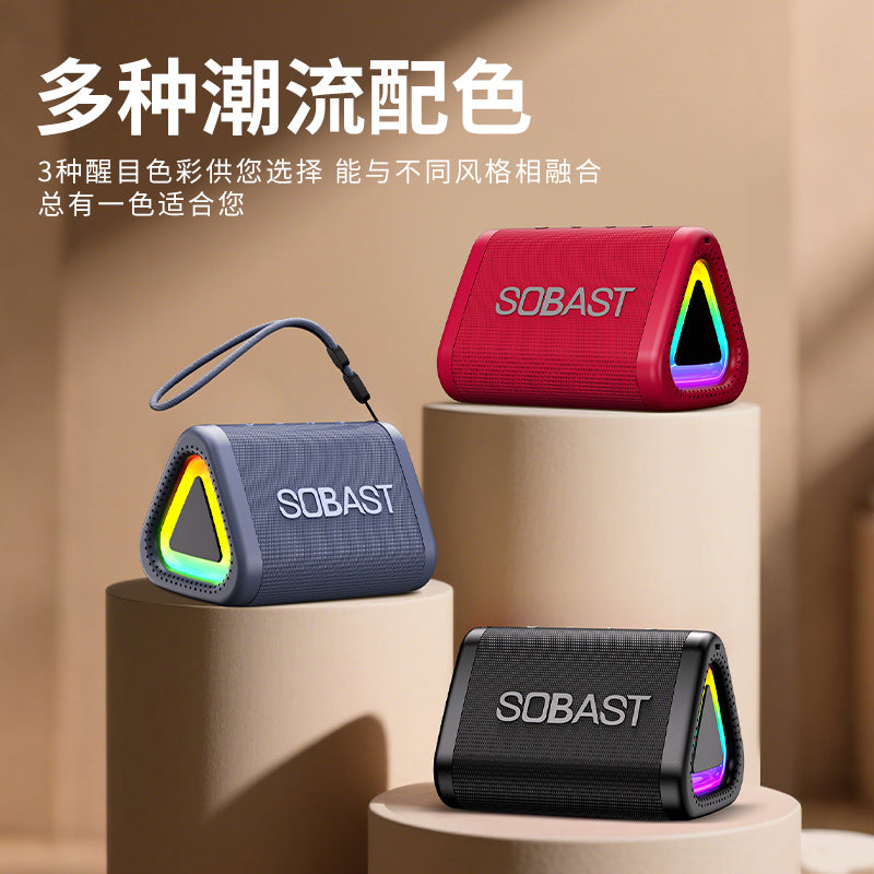Sobes s21 wireless bluetooth mini speaker retro speaker subwoofer nostalgic cute creative portable outdoor