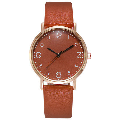 Aliexpress cross-border new korean style fashionable minimalist leather belt watch women's casual student quartz ladies watch - direct from the manufacturer