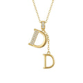 fashion best selling copper inlaid zirconium letter necklace women's light luxury niche style easiest for match non-fading titanium steel clavicle chain jewelry
