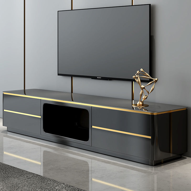 Accessible luxury slate tv cabinet coffee table combination classy luxury small apartment tempered glass new arrival tv cabinet floor cabinet