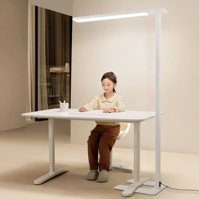 Eye-care floor lamp with voice control - full spectrum standing desk lamp for study, kids' desk, piano, and general lighting