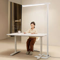 Eye-care floor lamp with voice control - full spectrum standing desk lamp for study, kids' desk, piano, and general lighting