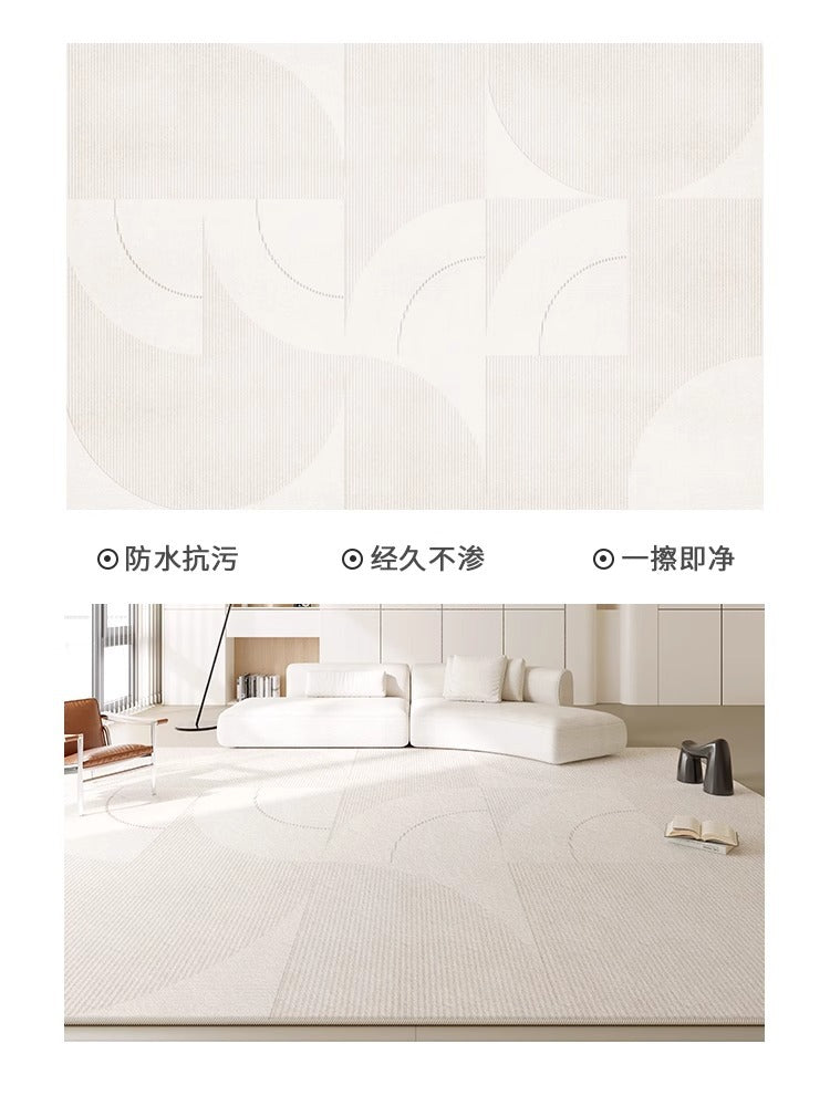 Carpet living room  new bedroom bedside sofa floor mat no-wash, wipeable, no-maintenance, light luxury, high-end cream style