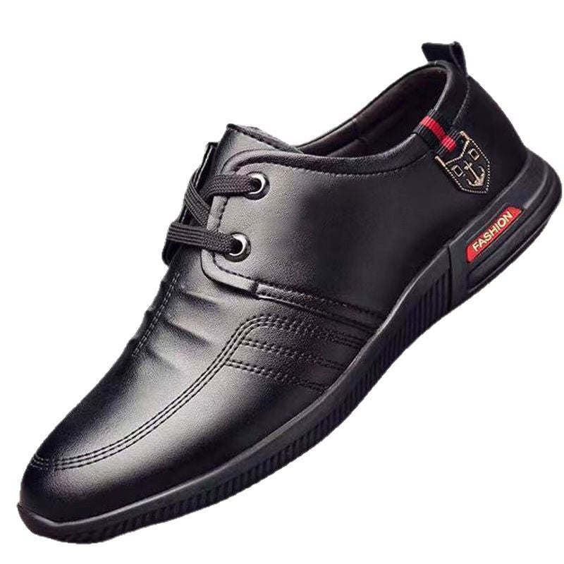 【100% full grain leather】casual leather shoes - spring/summer breathable men's korean style, breathable, non-slip, versatile genuine leather shoes