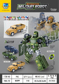 Artificial inertia car deformation military war vehicle model manual deformation robot boy kids toy mecha