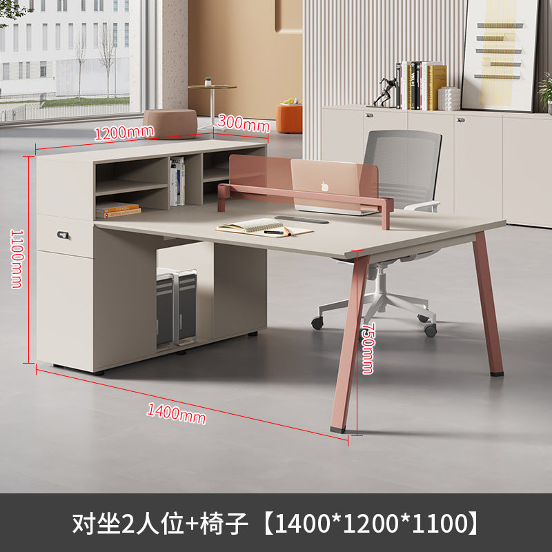 Staff desk office desk and chair combination casual modern office screen computer desk employee slot six-person booth