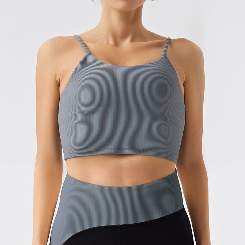 New eco-friendly recycled fabric running & yoga set - slimming yoga top & high-stretch fitness outfit