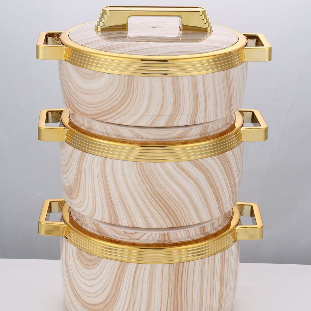 Factory direct cross-border hot selling insulated lunch box stainless steel food container insulated pot kitchen tableware new three-piece set