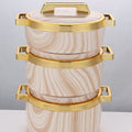 Factory direct cross-border hot selling insulated lunch box stainless steel food container insulated pot kitchen tableware new three-piece set