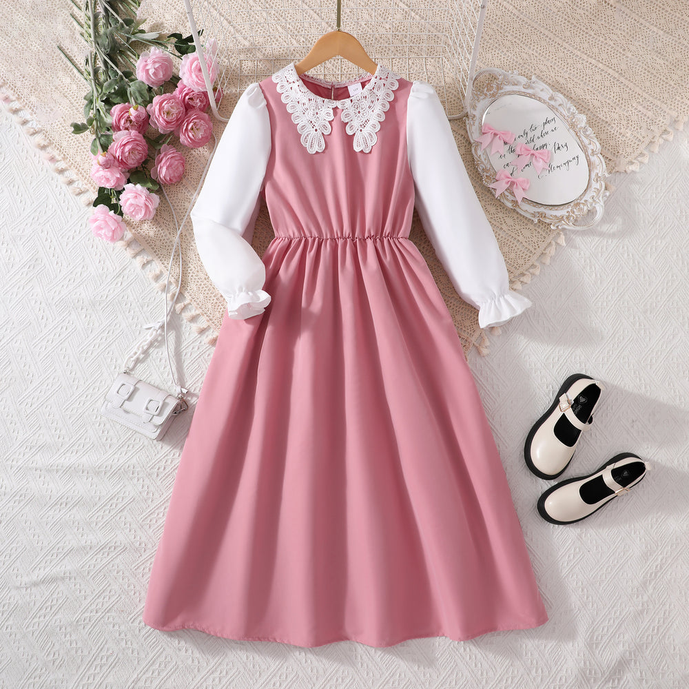 Girls' (tall) dress, peter pan collar dress