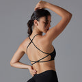 seamless pure color cross back tight high elastic sports intimates yoga clothes running fitness yoga bra for women
