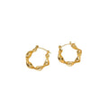 Luxury chic minimalist triangle earrings for women - titanium steel k-gold plated geometric studs