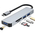 usb type-c 7-in-1 laptop multi-interface car charger hub (1-to-4)