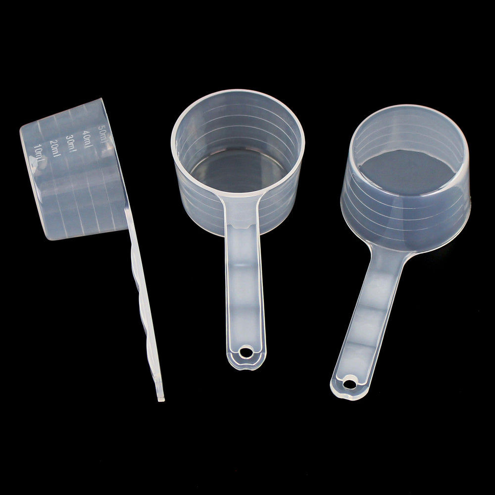 50ml plastic measuring spoon for masks, feed, fertilizer, pesticide, laundry detergent powder - measures 50 grams of water