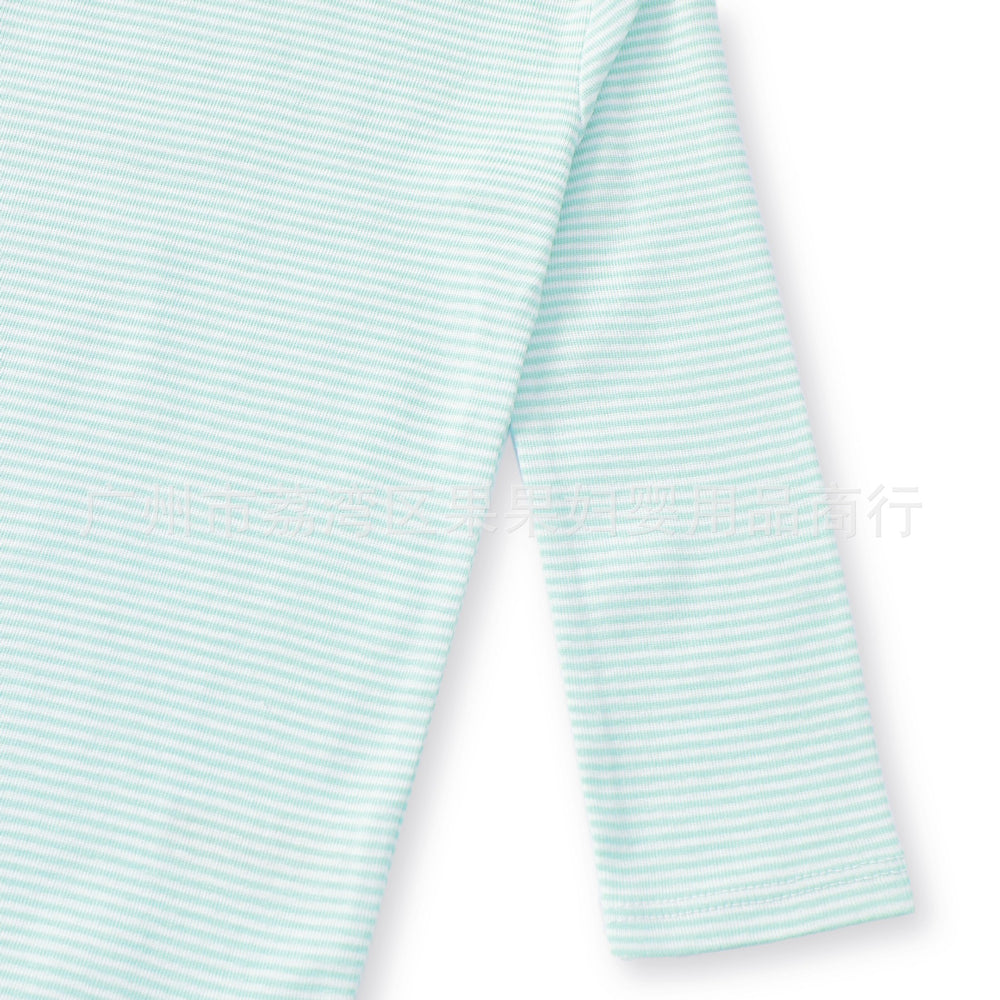 Baby clothes spring and autumn baby girl bottom clothes cross-border long sleeves stripes bag butt clothes pure cotton type a one-piece