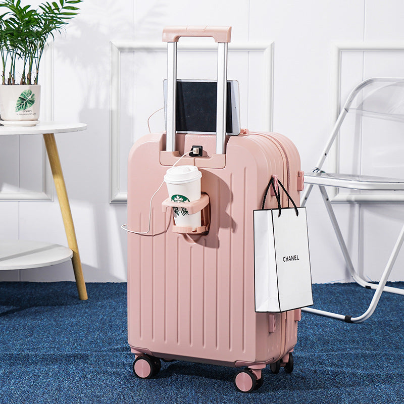 New multi-functional ins rechargeable suitcase universal wheel men's and women's password case boarding backpack chassis suitcase