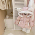 【dropshipping】baby girl winter korean style thickened outerwear cotton coat padded jacket little girl winter clothes