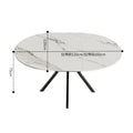 Custom-made nordic rock slab round dining table - modern minimalist home dining table - italian style extendable hotel negotiation table