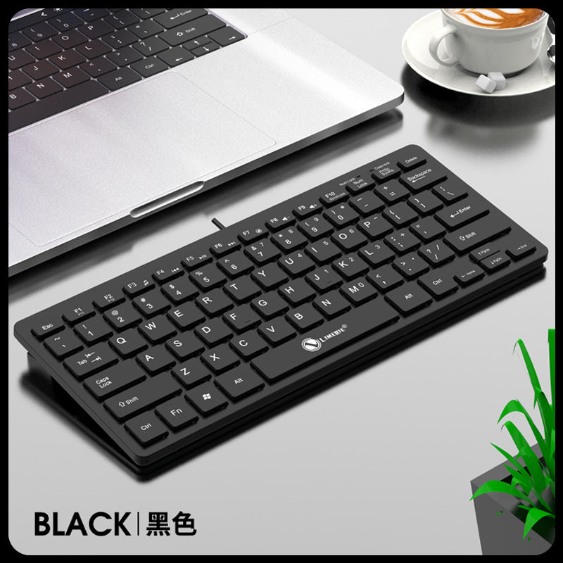 Limg k12 chocolate mini wired keyboard - business, office, portable laptop & desktop usb keyboard