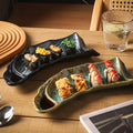 12inch sushi bench kiln glaze sushi plate creative sushi cold dish plate japanese kiln ceramic tableware wholesale