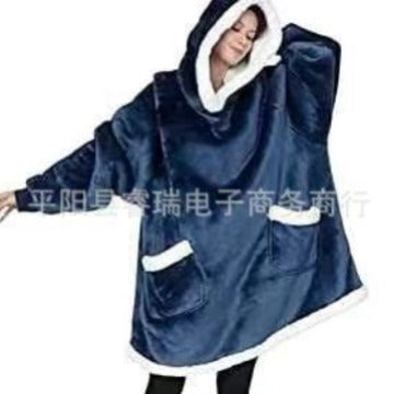 Pullover fleece pajamas heattech tv blanket outdoor cold-proof nightgown couple's outfit sweatshirt fleece heattech clothing