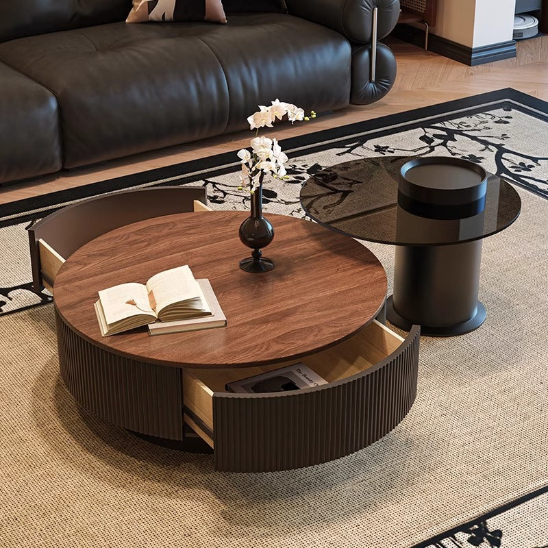 New solid wood coffee table - modern minimalist, light luxury, high-end design for living rooms and small spaces