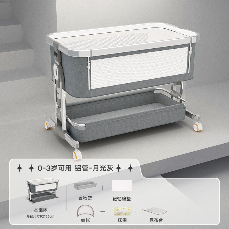 Baby crib - portable, foldable, multi-functional bassinet - newborn & toddler convertible bed
