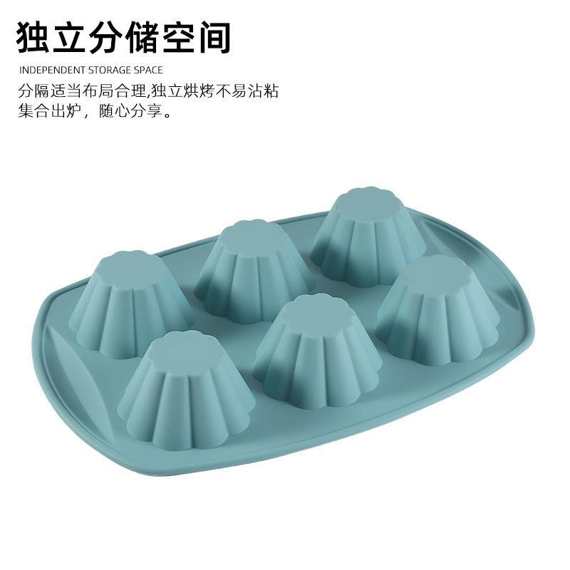 Bestselling food-grade 6-cavity donut silicone mold for mousse, cake, and bread rings - oven safe, direct from the manufacturer