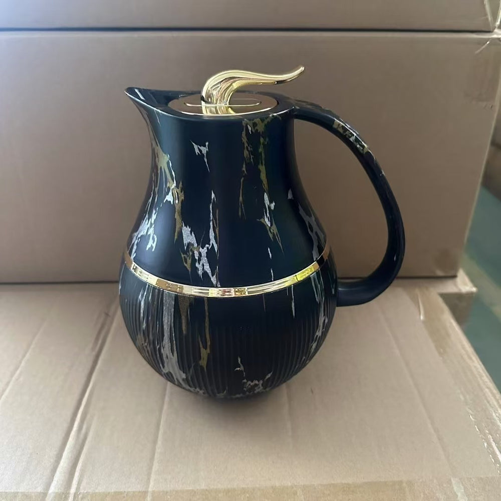 luxury style wholesale european coffee pot for home commercial thermos kettle 1000ml wood grain ls059 hot sale 8