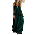fashion new women's casual sleeveless loose pocket long dress for cross-border e-commerce (us & europe)