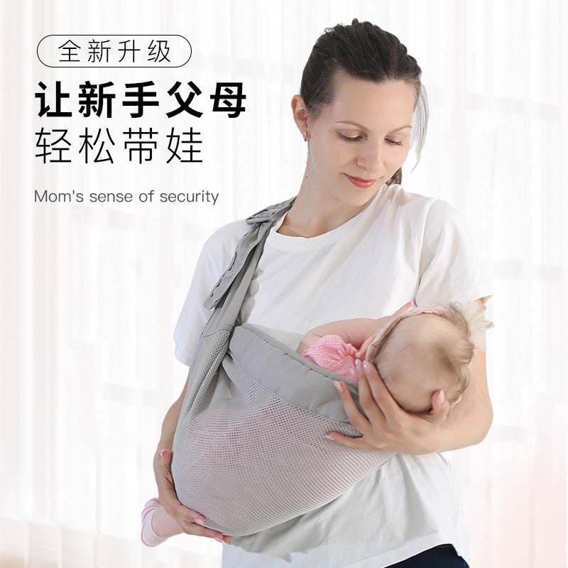 Baby outing multifunctional all year round back carrier children's gauze baby front carrier spring, summer, fall and winter handy gadget carrier