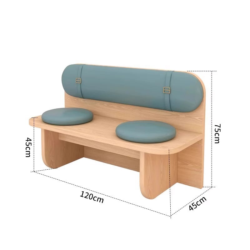 Customized solid wood card seat sofa milk tea shop dining table and chair combination coffee shop commercial bar catering tea house against the wall